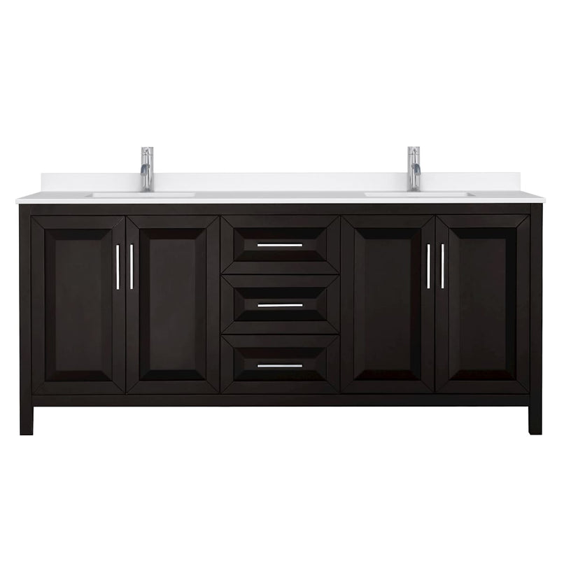 Daria 80" Free Standing Double Basin Vanity Set with Cabinet and Quartz Vanity Top - image 11
