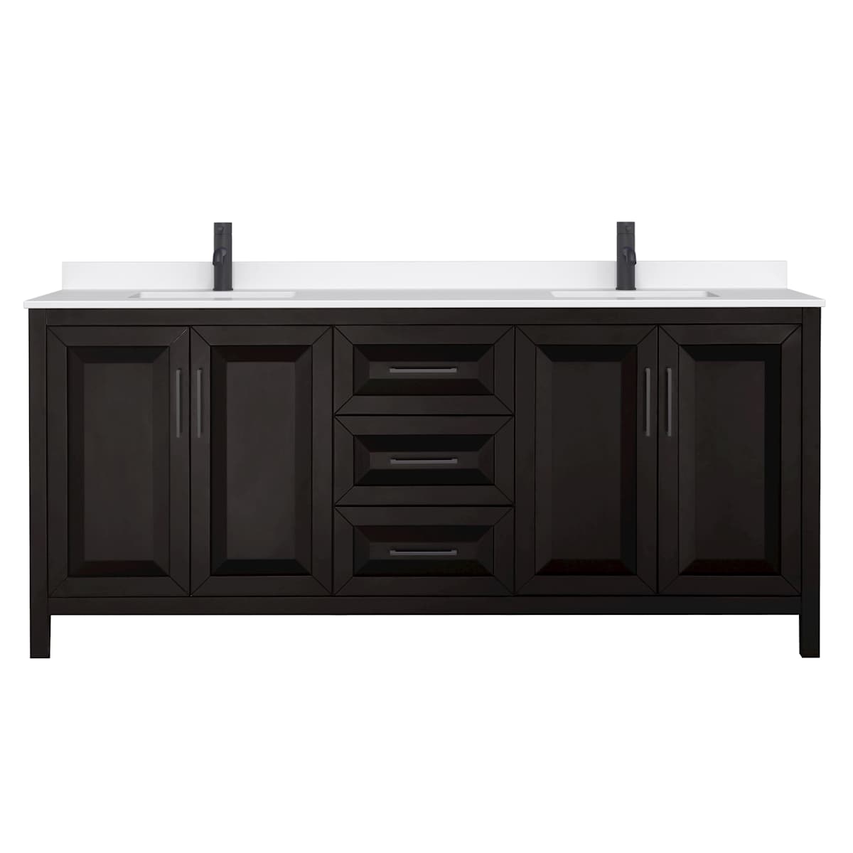 Daria 80" Free Standing Double Basin Vanity Set with Cabinet and Quartz Vanity Top - image 13