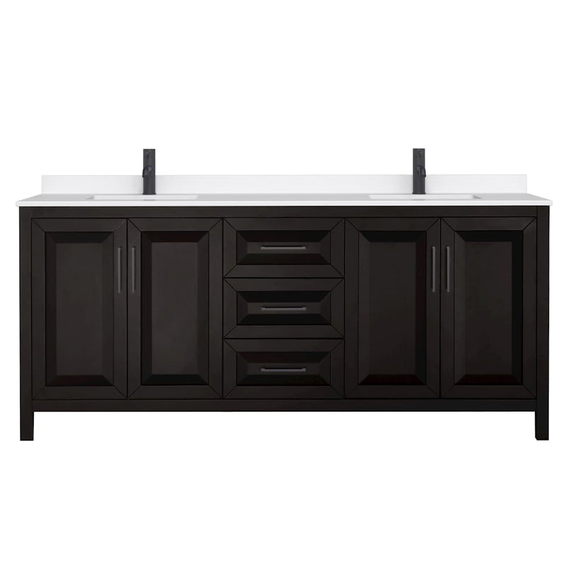 Daria 80" Free Standing Double Basin Vanity Set with Cabinet and Quartz Vanity Top - image 13