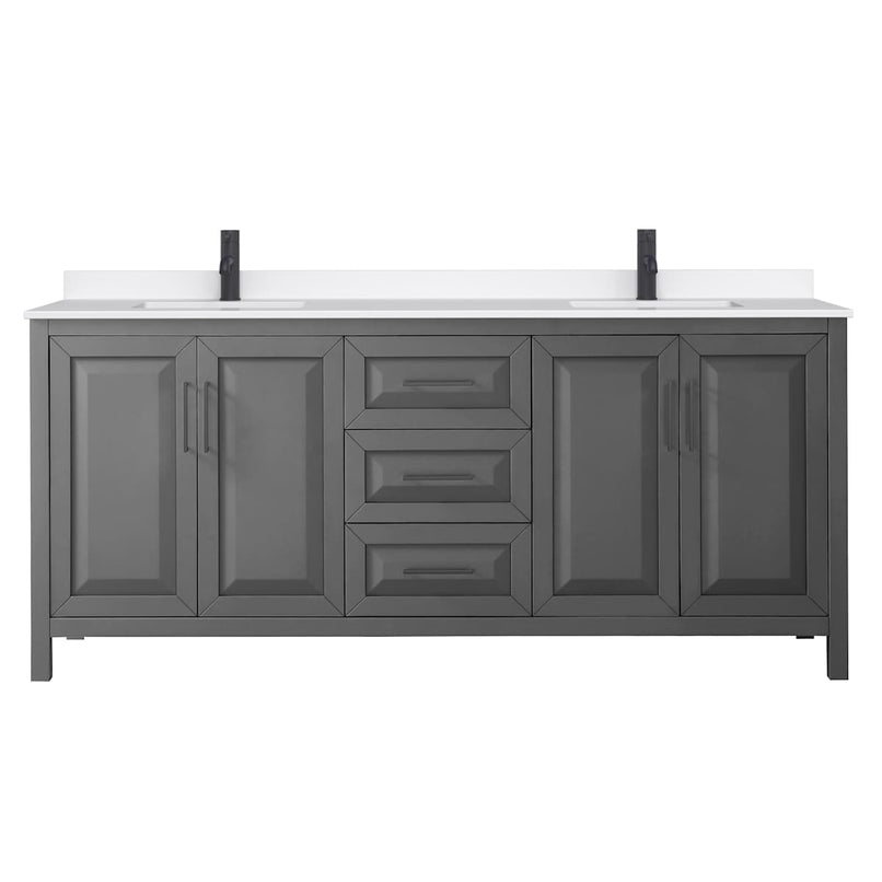 Daria 80" Free Standing Double Basin Vanity Set with Cabinet and Quartz Vanity Top - image 15