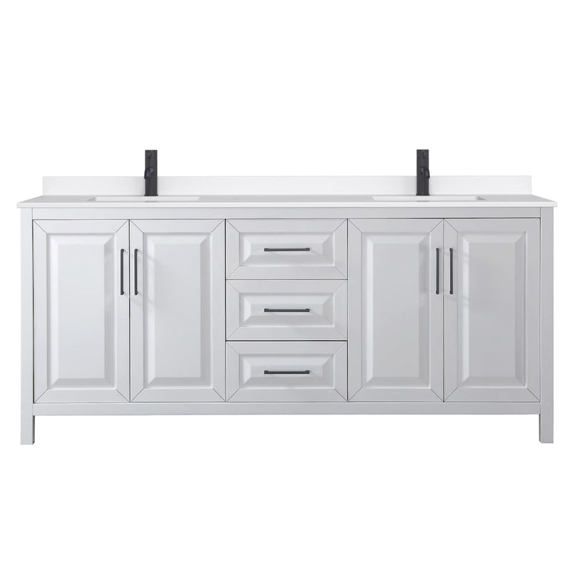 Daria 80" Free Standing Double Basin Vanity Set with Cabinet and Quartz Vanity Top - image 19