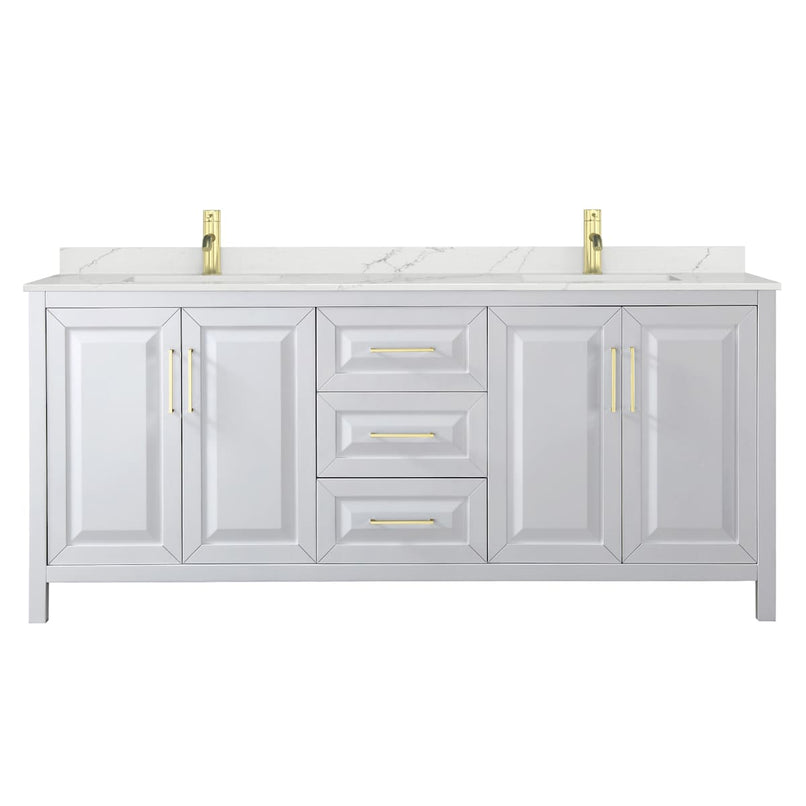 Daria 80" Free Standing Double Basin Vanity Set with Cabinet and Quartz Vanity Top - image 20