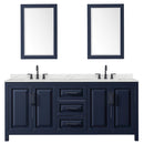 Daria 80" Free Standing Double Basin Vanity Set with Cabinet, Quartz Vanity Top, and Framed Mirror - image 3