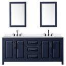 Daria 80" Free Standing Double Basin Vanity Set with Cabinet, Quartz Vanity Top, and Framed Mirror - image 8