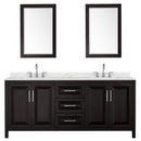 Daria 80" Free Standing Double Basin Vanity Set with Cabinet, Quartz Vanity Top, and Framed Mirror - image 9