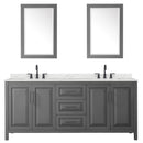 Daria 80" Free Standing Double Basin Vanity Set with Cabinet, Quartz Vanity Top, and Framed Mirror - image 13