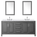 Daria 80" Free Standing Double Basin Vanity Set with Cabinet, Quartz Vanity Top, and Framed Mirror - image 16