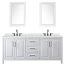 Daria 80" Free Standing Double Basin Vanity Set with Cabinet, Quartz Vanity Top, and Framed Mirror - image 17