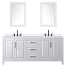 Daria 80" Free Standing Double Basin Vanity Set with Cabinet, Quartz Vanity Top, and Framed Mirror - image 19