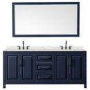 Daria 80" Free Standing Double Basin Vanity Set with Cabinet, Quartz Vanity Top, and Framed Mirror - image 3