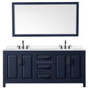 Daria 80" Free Standing Double Basin Vanity Set with Cabinet, Quartz Vanity Top, and Framed Mirror - image 8