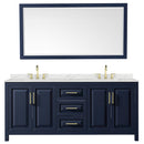 Daria 80" Free Standing Double Basin Vanity Set with Cabinet, Quartz Vanity Top, and Framed Mirror - image 9