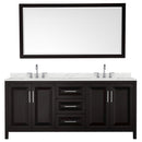 Daria 80" Free Standing Double Basin Vanity Set with Cabinet, Quartz Vanity Top, and Framed Mirror - image 10