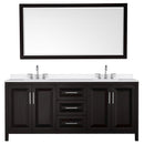 Daria 80" Free Standing Double Basin Vanity Set with Cabinet, Quartz Vanity Top, and Framed Mirror - image 12