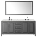 Daria 80" Free Standing Double Basin Vanity Set with Cabinet, Quartz Vanity Top, and Framed Mirror - image 13
