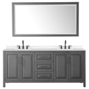 Daria 80" Free Standing Double Basin Vanity Set with Cabinet, Quartz Vanity Top, and Framed Mirror - image 15
