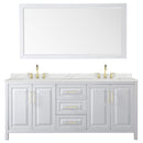 Daria 80" Free Standing Double Basin Vanity Set with Cabinet, Quartz Vanity Top, and Framed Mirror - image 20