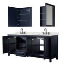 Daria 80" Free Standing Double Basin Vanity Set with Cabinet, Quartz Vanity Top, and Medicine Cabinet - image 2