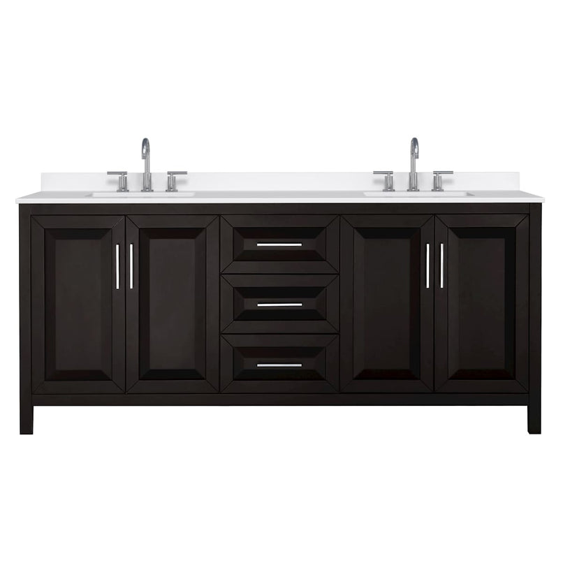 Daria 80" Free Standing Double Basin Vanity Set with Cabinet and Quartz Vanity Top - image 11