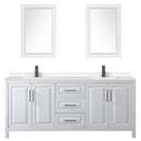 Daria 80" Free Standing Double Basin Vanity Set with Cabinet, Cultured Marble Vanity Top, and Framed Mirror - image 14