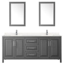 Daria 80" Free Standing Double Basin Vanity Set with Cabinet, Cultured Marble Vanity Top, and Framed Mirror - image 17