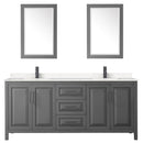Daria 80" Free Standing Double Basin Vanity Set with Cabinet, Cultured Marble Vanity Top, and Framed Mirror - image 19