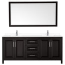 Daria 80" Free Standing Double Basin Vanity Set with Cabinet, Cultured Marble Vanity Top, and Framed Mirror - image 21