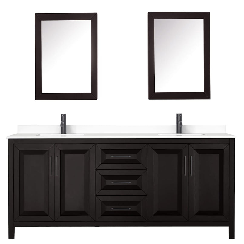 Daria 80" Free Standing Double Basin Vanity Set with Cabinet, Cultured Marble Vanity Top, and Medicine Cabinet - image 19
