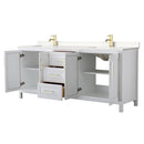 Daria 80" Free Standing Double Basin Vanity Set with Cabinet and Cultured Marble Vanity Top - image 2