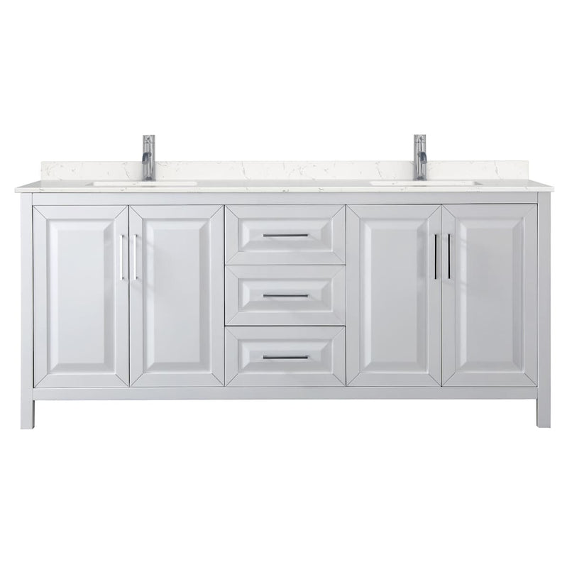 Daria 80" Free Standing Double Basin Vanity Set with Cabinet and Cultured Marble Vanity Top - image 8