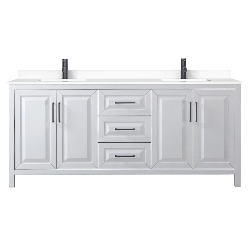 Daria 80" Free Standing Double Basin Vanity Set with Cabinet and Cultured Marble Vanity Top - image 10