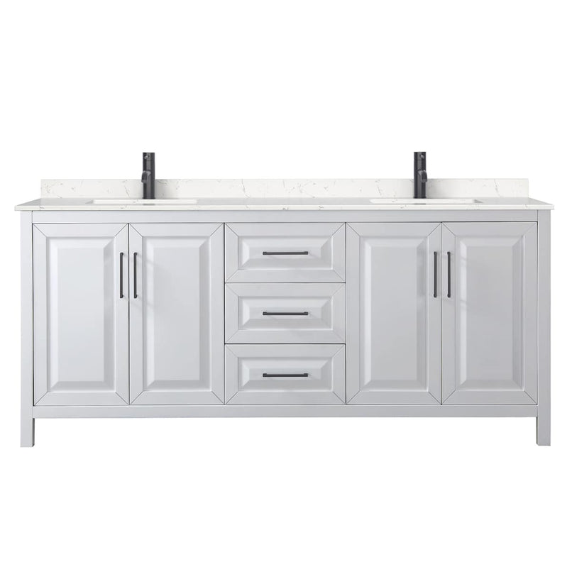 Daria 80" Free Standing Double Basin Vanity Set with Cabinet and Cultured Marble Vanity Top - image 11