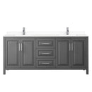 Daria 80" Free Standing Double Basin Vanity Set with Cabinet and Cultured Marble Vanity Top - image 12