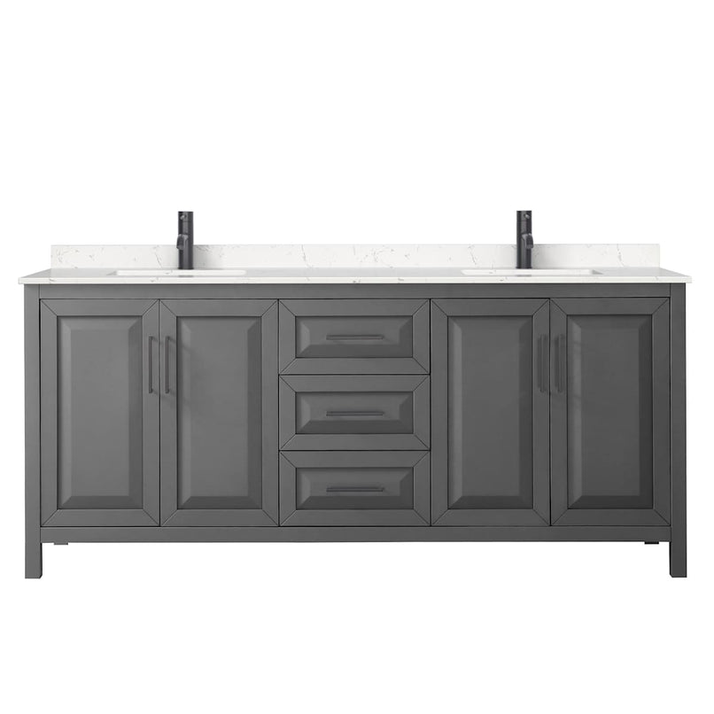 Daria 80" Free Standing Double Basin Vanity Set with Cabinet and Cultured Marble Vanity Top - image 15