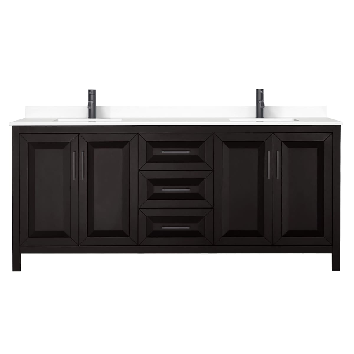 Daria 80" Free Standing Double Basin Vanity Set with Cabinet and Cultured Marble Vanity Top - image 16