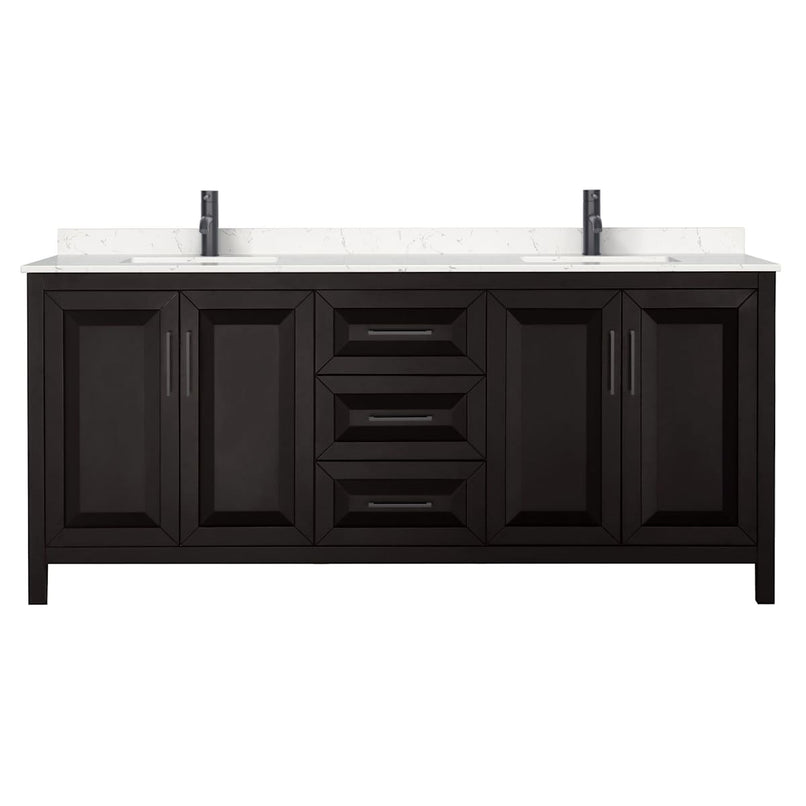 Daria 80" Free Standing Double Basin Vanity Set with Cabinet and Cultured Marble Vanity Top - image 17