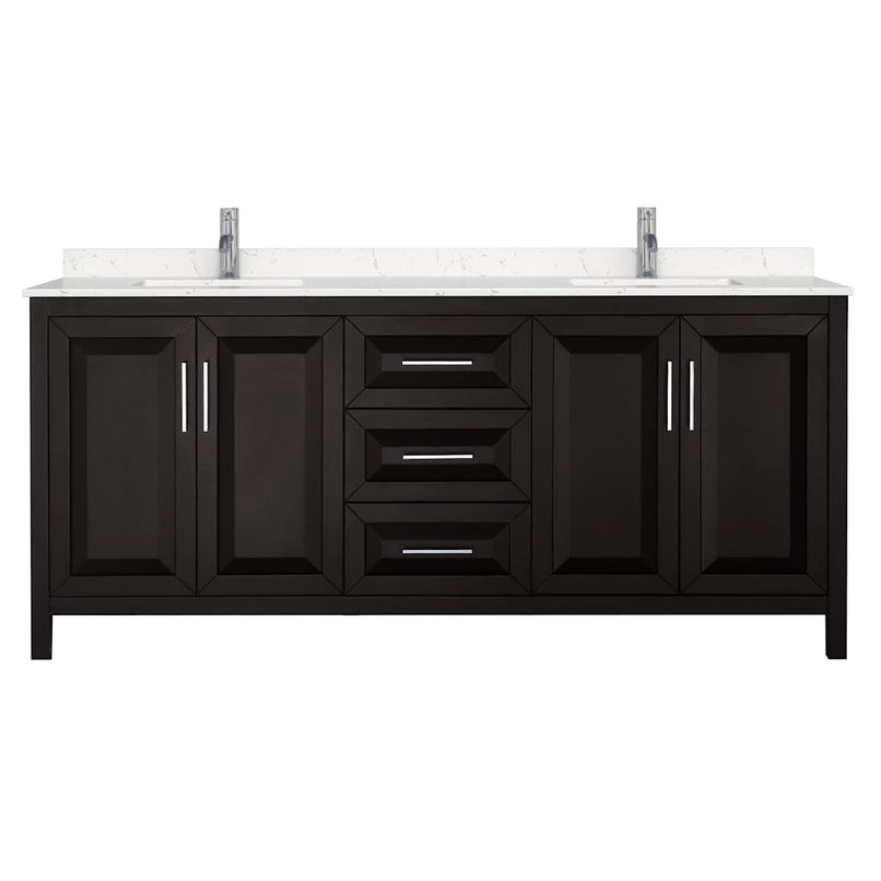 Daria 80" Free Standing Double Basin Vanity Set with Cabinet and Cultured Marble Vanity Top - image 19