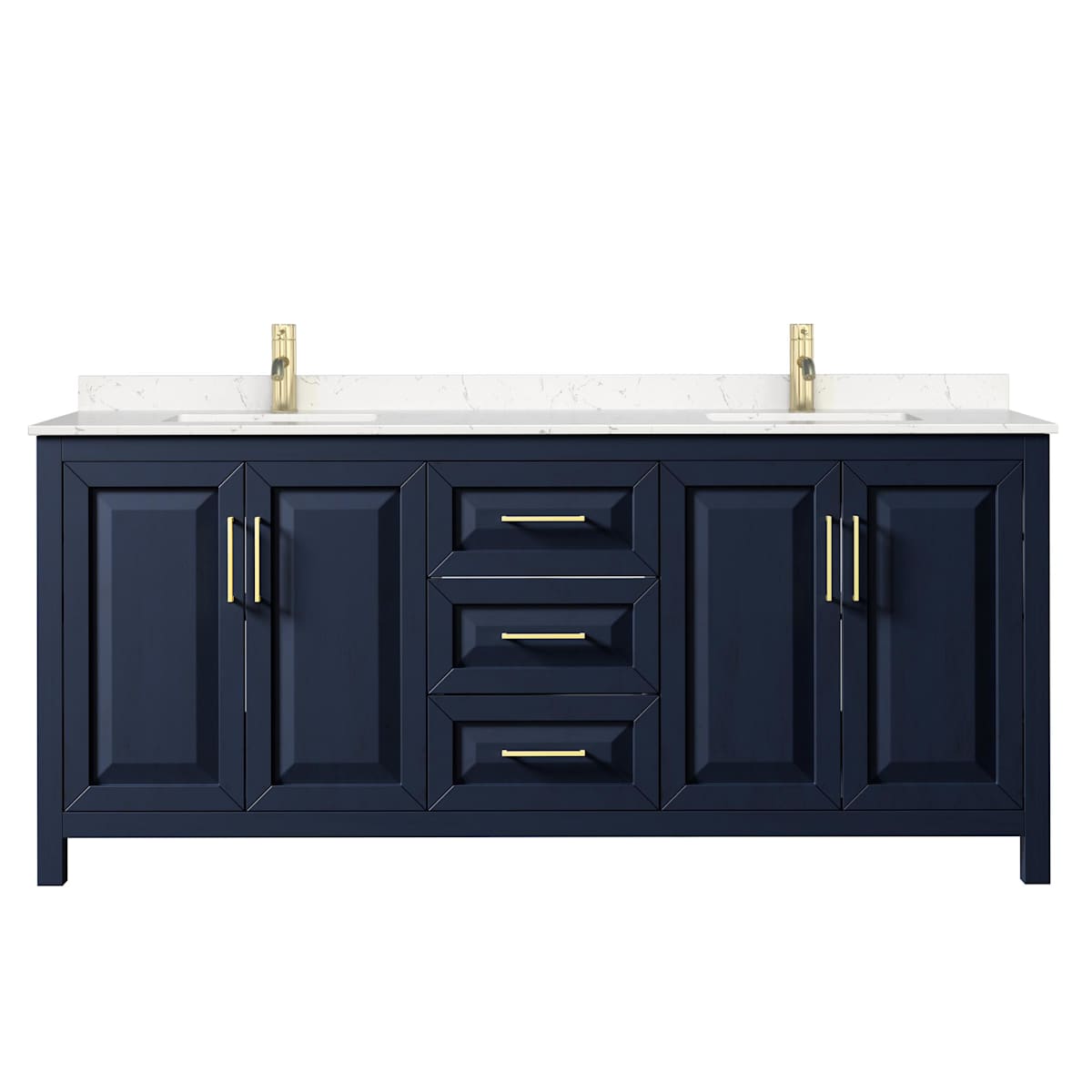 Daria 80" Free Standing Double Basin Vanity Set with Cabinet and Cultured Marble Vanity Top - image 21