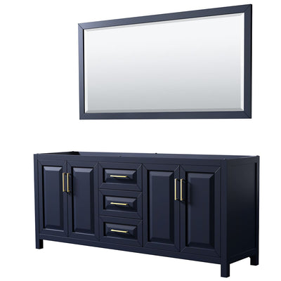 Daria 79" Double Free Standing Vanity Cabinet - Less Vanity Top - image 1