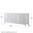 Daria 79" Double Free Standing Vanity Cabinet Only - Less Vanity Top - image 2
