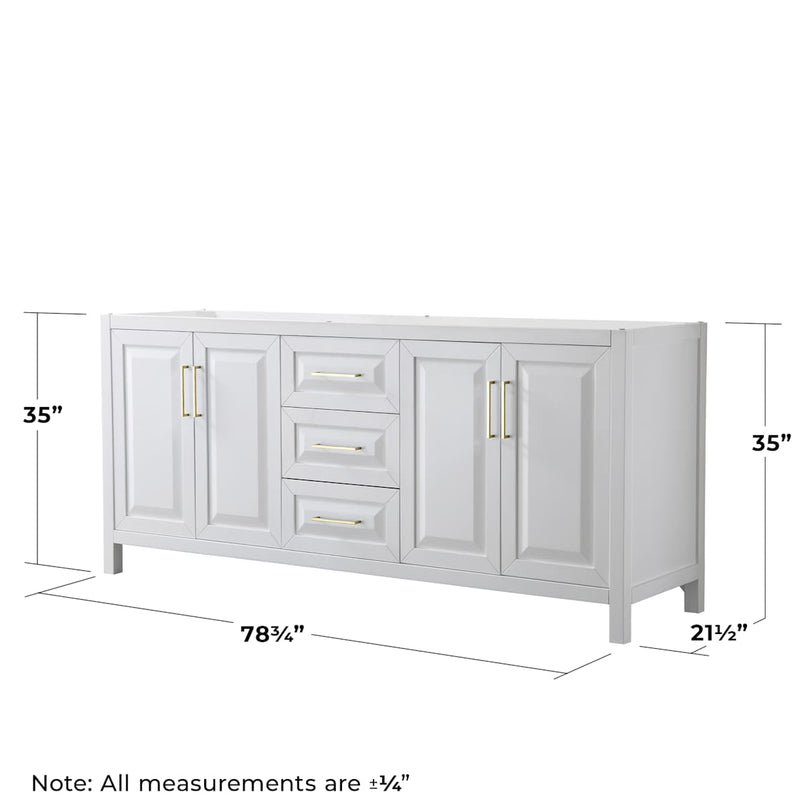 Daria 79" Double Free Standing Vanity Cabinet Only - Less Vanity Top - image 2