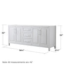 Daria 79" Double Free Standing Vanity Cabinet Only - Less Vanity Top - image 7