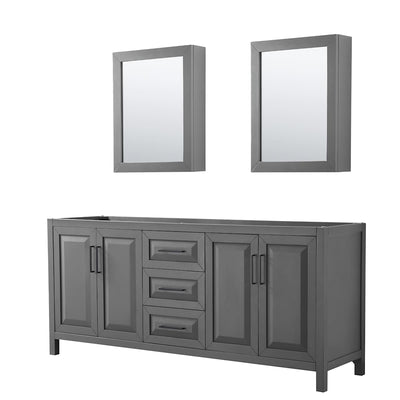 Daria 79" Double Free Standing Vanity Cabinet - Less Vanity Top - image 1