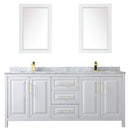 Daria 80" Free Standing Double Vanity Set with MDF Cabinet, Marble Vanity Top, 2 Undermount Sinks, and 2 Framed Mirrors - image 8
