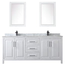 Daria 80" Free Standing Double Vanity Set with MDF Cabinet, Marble Vanity Top, 2 Undermount Sinks, and 2 Framed Mirrors - image 9
