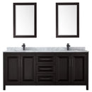 Daria 80" Free Standing Double Vanity Set with MDF Cabinet, Marble Vanity Top, 2 Undermount Sinks, and 2 Framed Mirrors - image 12