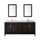 Daria 80" Free Standing Double Vanity Set with MDF Cabinet, Marble Vanity Top, 2 Undermount Sinks, and 2 Framed Mirrors - image 13