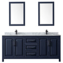 Daria 80" Free Standing Double Vanity Set with MDF Cabinet, Marble Vanity Top, 2 Undermount Sinks, and 2 Framed Mirrors - image 14