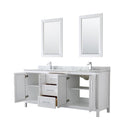 Daria 80" Free Standing Double Vanity Set with MDF Cabinet, Marble Vanity Top, 2 Undermount Sinks, and 2 Framed Mirrors - image 18