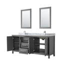 Daria 80" Free Standing Double Vanity Set with MDF Cabinet, Marble Vanity Top, 2 Undermount Sinks, and 2 Framed Mirrors - image 21
